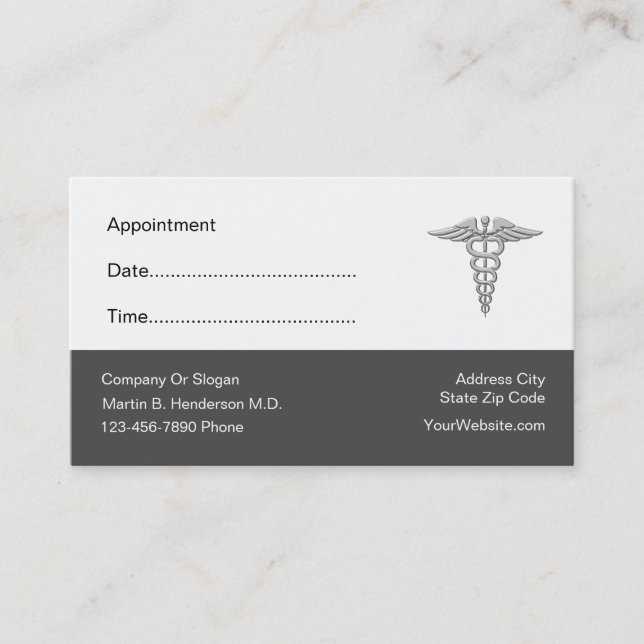 Carte De Rendez-vous Docteur Office Appointment (Devant)