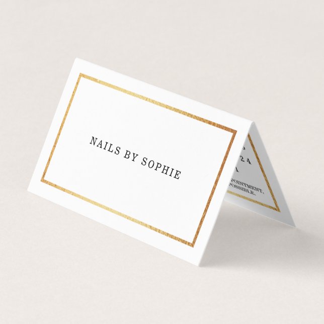 Carte de rendez-vous du calendrier Gold Foil moder (Devant)