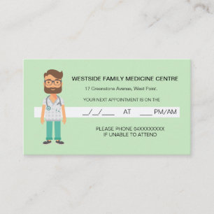 Carte de rendez-vous du médecin de famille convivi
