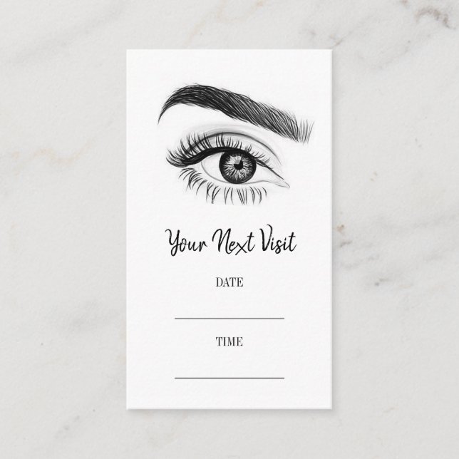 Carte de rendez-vous du salon Brows Microblading (Devant)