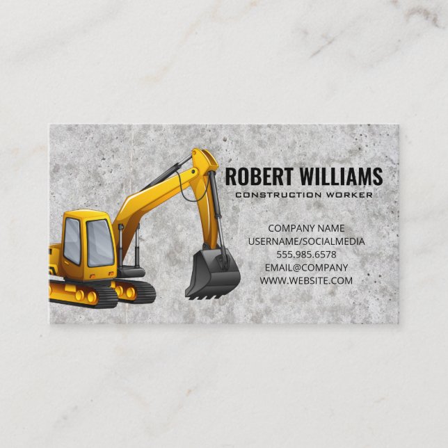 Carte De Rendez-vous Earth Mover | Machines de construction (Devant)
