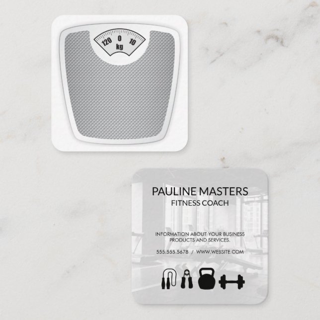 Carte De Rendez-vous Échelle de poids | Santé (Devant / Derrière)