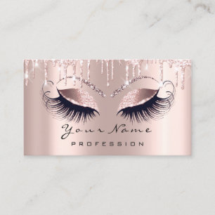 Carte De Rendez-vous Égouttements roses VIP d'oeil de bruns de mèches