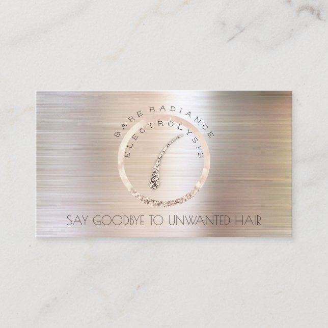 Carte De Rendez-vous Électrolyse Retrait des cheveux Nomination Rose Iv (Devant)