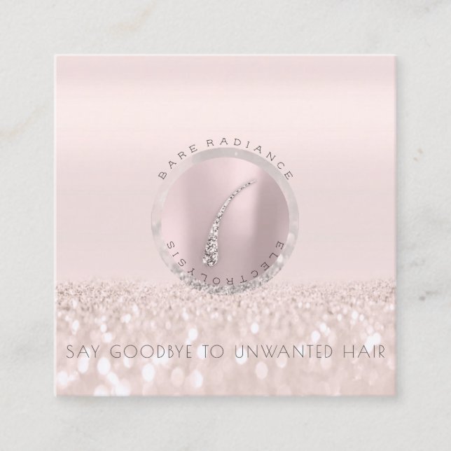 Carte de rendez-vous Electrolyse Rose Parties scin (Devant)