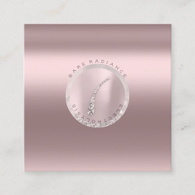 Carte de rendez-vous Electrolyse Rose Parties scin (Devant)