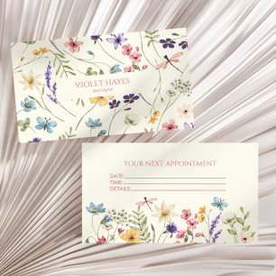 Carte De Rendez-vous Élégant Fleur Sauvage Fleur Fleurale Personnalisé