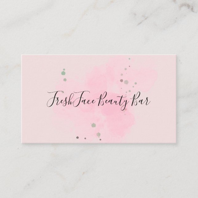 Carte De Rendez-vous Elegant pink and black beauty salon (Devant)