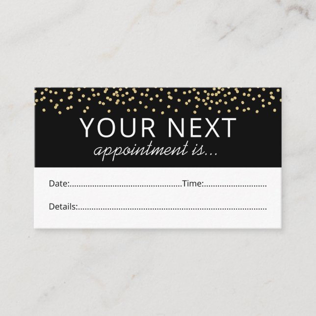 Carte De Rendez-vous Élégant Salon de beauté Parties scintillant Suivan (Devant)