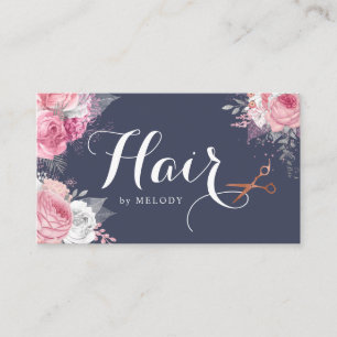 Carte De Rendez-vous Elégante coiffeuse rose en cuivre