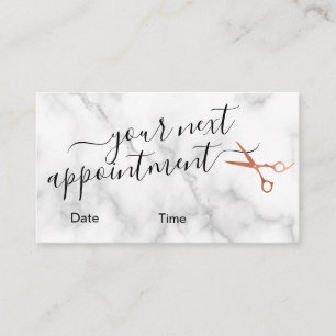 Carte De Rendez-vous Elégante coiffeuse rose en cuivre