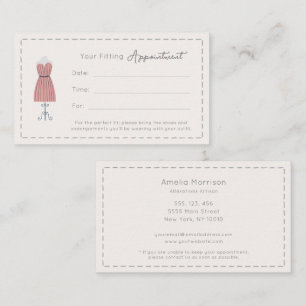 Carte De Rendez-vous Élégantes altérations du mannequin rose