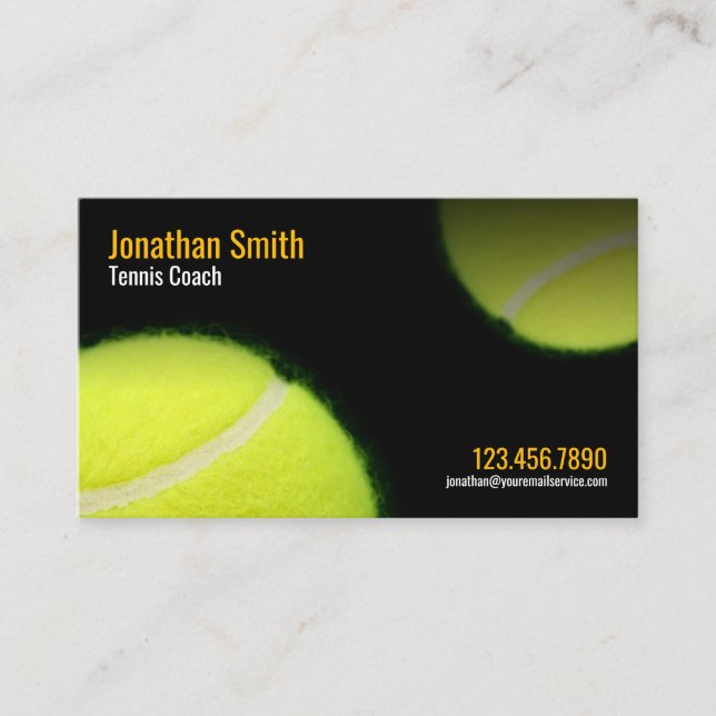 Carte De Rendez-vous Entraîneur de tennis Entraîneur Pratique Cours Ren (Devant)