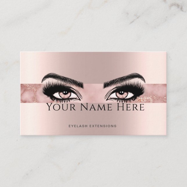 Carte De Rendez-vous Épingle Faux lunette extensions Rosegold (Devant)