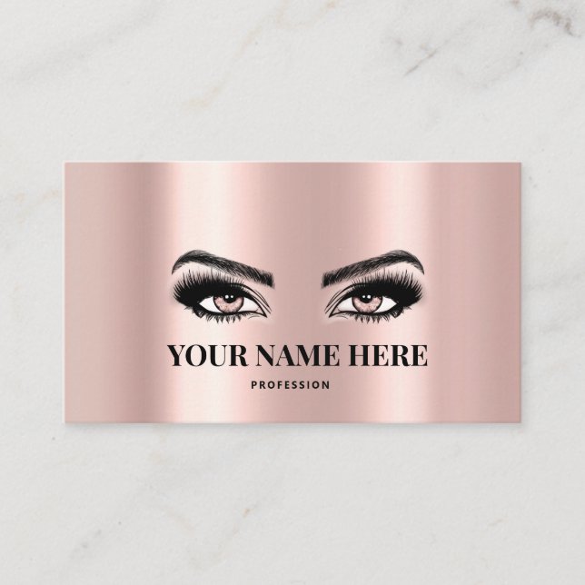 Carte De Rendez-vous Épingle Faux lunette extensions Rosegold (Devant)