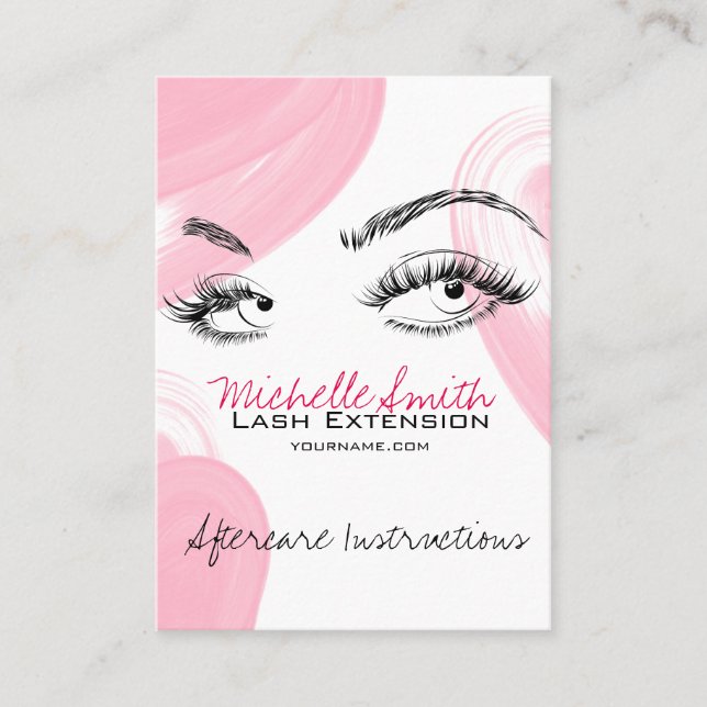 Carte De Rendez-vous Extensions de trait Maquillage Instructions de sui (Devant)