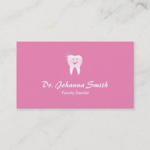 Carte De Rendez-vous Femelle dentaire de sourire brillante rose de