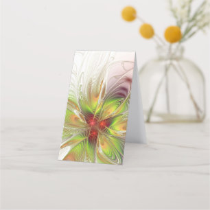 Carte De Rendez-vous Fleurs imaginaires fractales douces et tendres