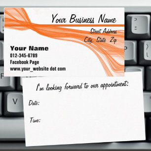 Carte De Rendez-vous Flux Diagonaux Orange Streaks
