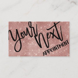 Carte De Rendez-vous Gamme Chic Rose Or Parties scintillant Séquences M