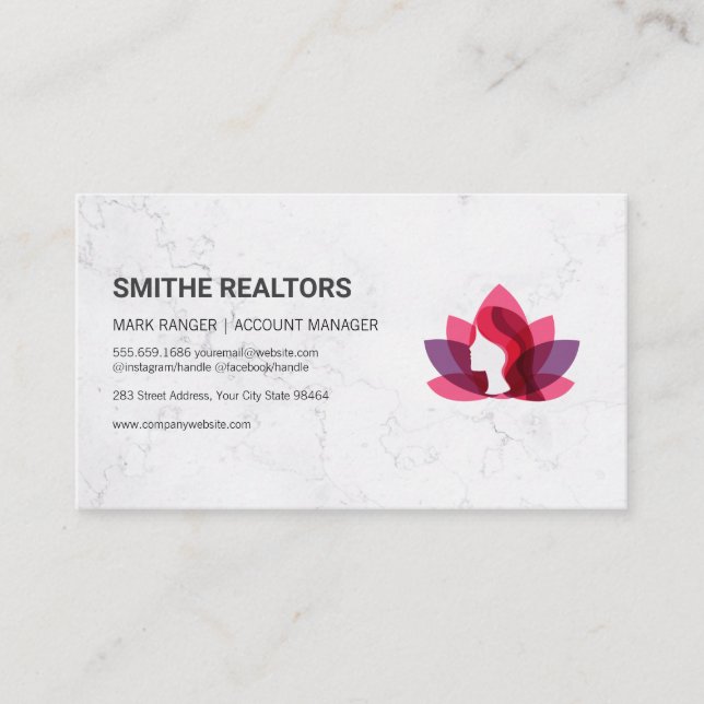 Carte De Rendez-vous Gestionnaire de comptes | Finances | Lotus Woman (Devant)