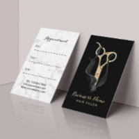 Hair Salon Modern Black & Gold Hair Appointment