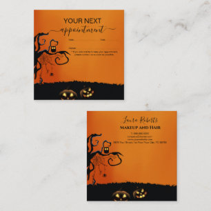 Carte De Rendez-vous Halloween noir et orange moderne