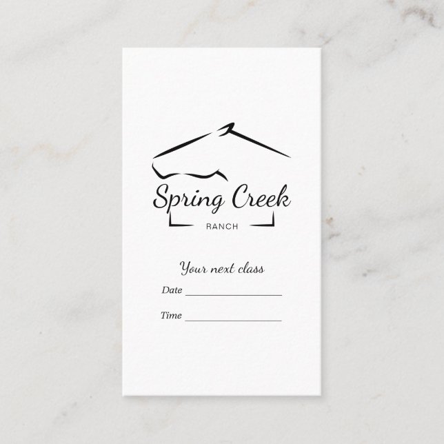 Carte De Rendez-vous Horse Ranch | Ferme à cheval (Devant)