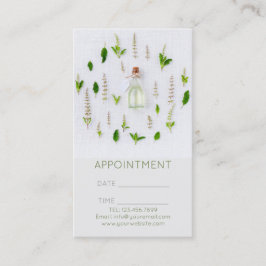 Carte De Rendez-vous huile essentielle Massage SPA Aromathérapie Rendez