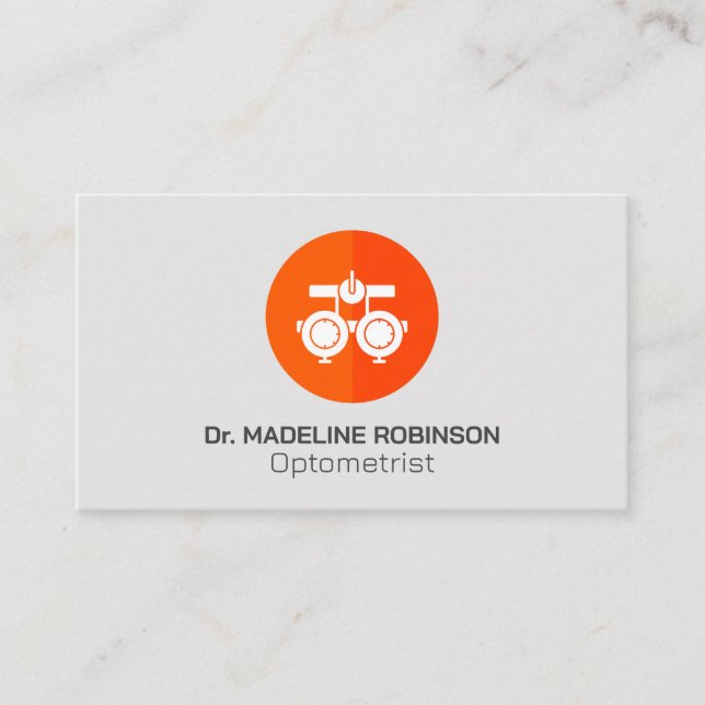 Carte De Rendez-vous Icône Optométriste | Docteur Médicale (Devant)