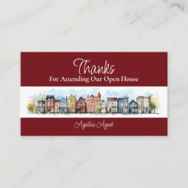 Carte De Rendez-vous Immobilier Open House Merci Burgandy