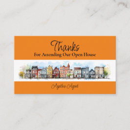 Carte De Rendez-vous Immobilier Open House Merci Jaune