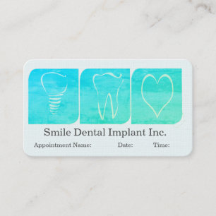 Carte De Rendez-vous Implant dentaire dentaire moderne Dentistère denta
