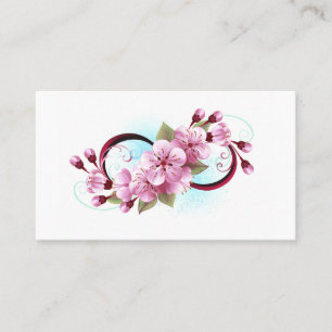 Carte De Rendez-vous Infinité avec les fleurs Sakura