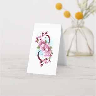 Carte De Rendez-vous Infinité avec les fleurs Sakura