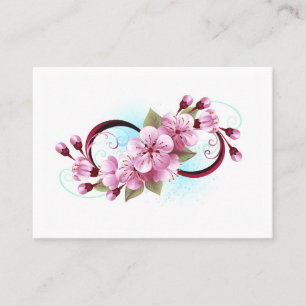 Carte De Rendez-vous Infinité avec les fleurs Sakura