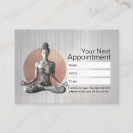 Carte De Rendez-vous Instructeur de méditation Yoga Reiki Master Lotus 