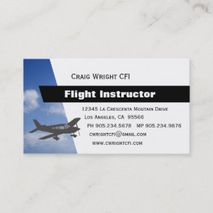 Carte De Rendez-vous Instructeur de vol d'aviation