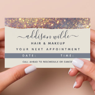 Carte De Rendez-vous Iridescente Purple Gold Glam Parties scintillant