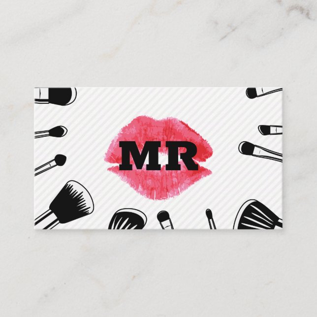 Carte De Rendez-vous Kiss Stain | Brosses (Devant)