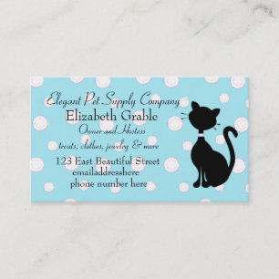 Carte De Rendez-vous Kitty bijoux en bleu