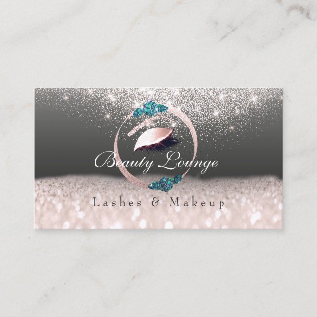Carte De Rendez-vous Lashes Extension Maquillage Artiste Océan Floral G (Devant)