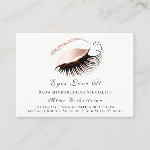 Carte De Rendez-vous Lashes Prolongation Instructions de post-soins Ros