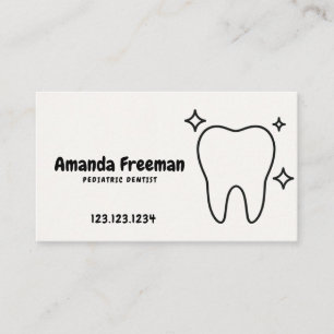 Carte De Rendez-vous Ligne de dent mousseuse mignonne Art Dentiste pédi