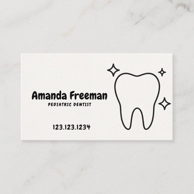 Carte De Rendez-vous Ligne de dent mousseuse mignonne Art Dentiste pédi (Devant)