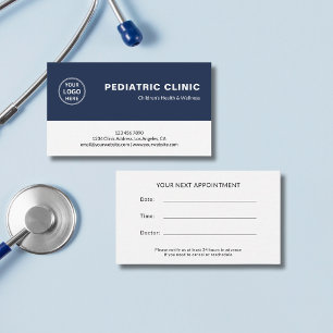 Carte De Rendez-vous Logo de clinique pédiatrique pédiatrique