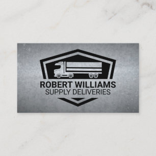 Carte De Rendez-vous Logo Fournitures de transport semi-routier