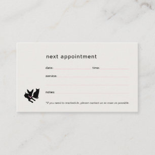 Carte De Rendez-vous Logo moderne pour la garde d'animaux en silhouette