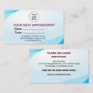 Carte De Rendez-vous Logo personnalisé et couleur moderne