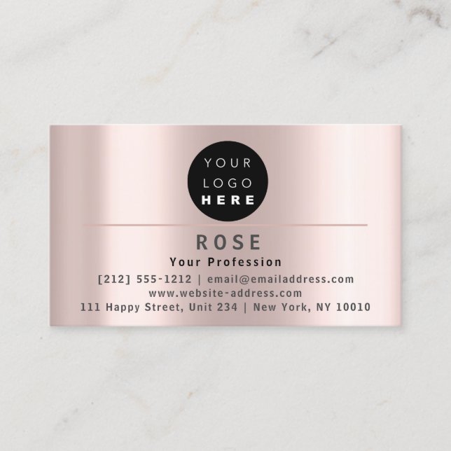 Carte De Rendez-vous Logo Remise Logo Merci Rose américain Drapeau (Devant)